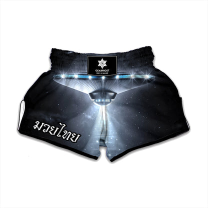Dark Night UFO Print Muay Thai Boxing Shorts