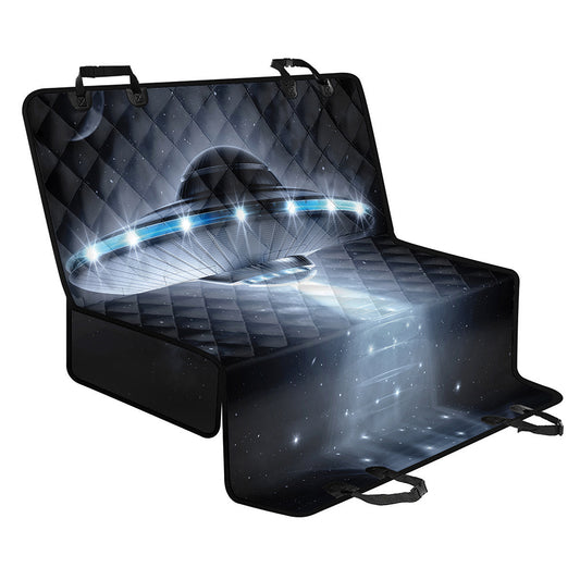 Dark Night UFO Print Pet Car Back Seat Cover