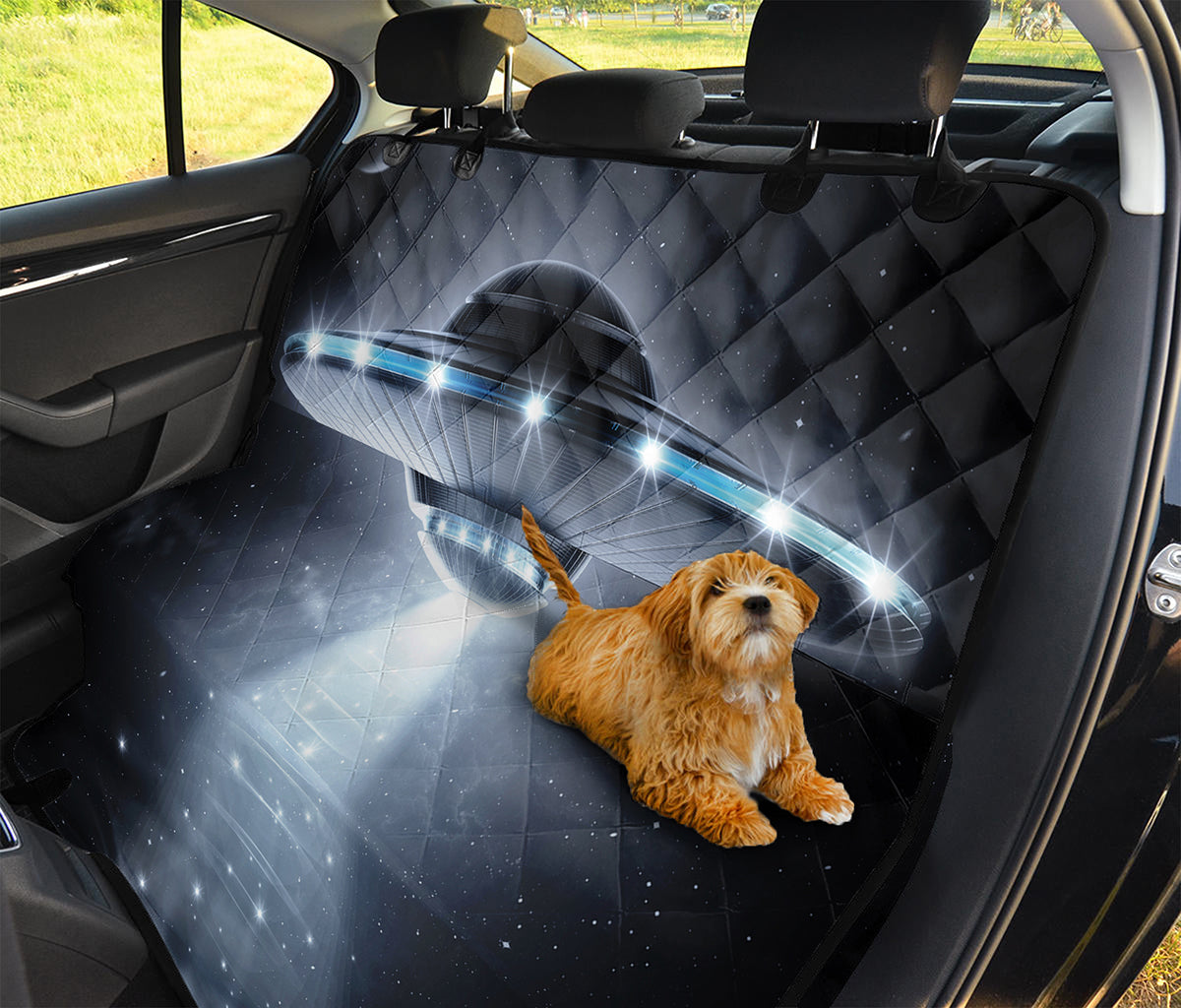 Dark Night UFO Print Pet Car Back Seat Cover