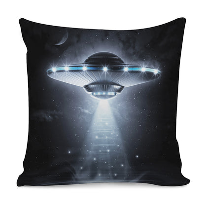 Dark Night UFO Print Pillow Cover