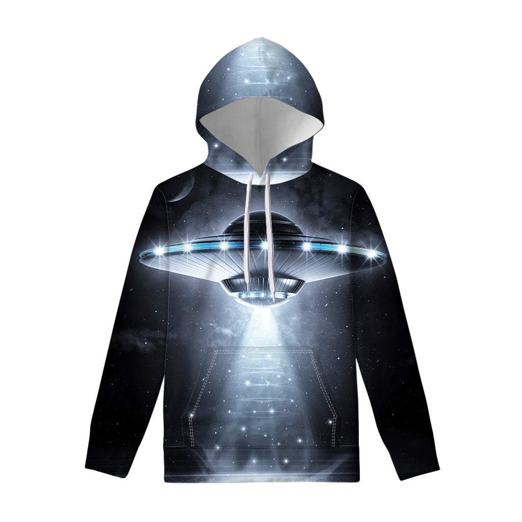 Dark Night UFO Print Pullover Hoodie