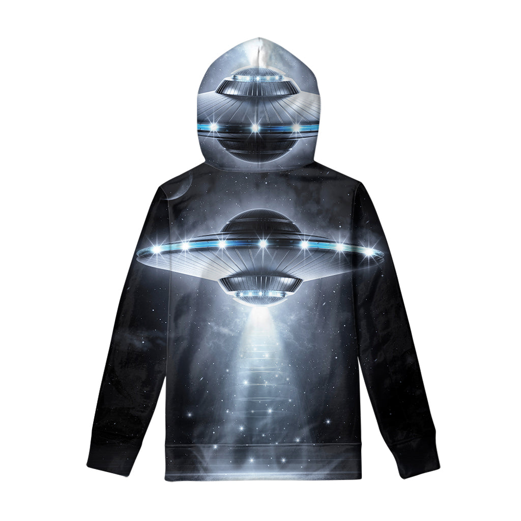 Dark Night UFO Print Pullover Hoodie