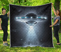 Dark Night UFO Print Quilt