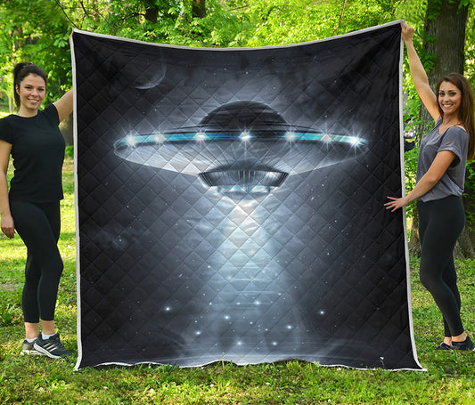 Dark Night UFO Print Quilt