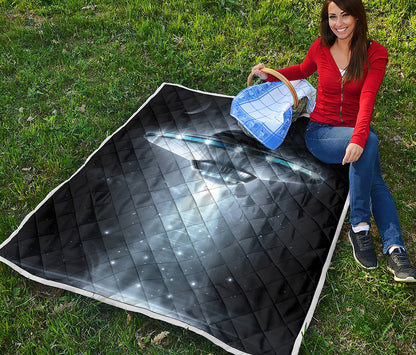 Dark Night UFO Print Quilt