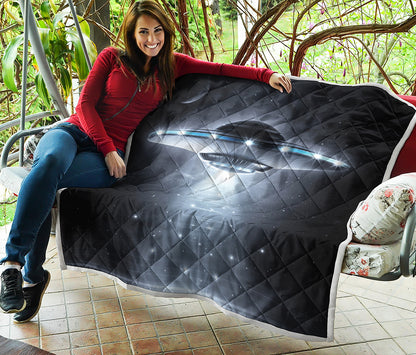 Dark Night UFO Print Quilt