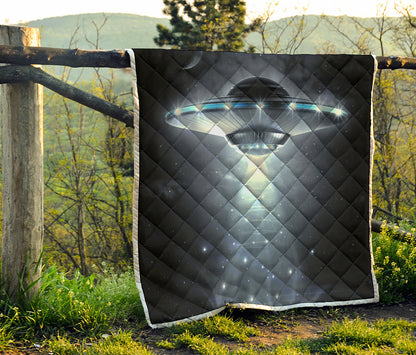 Dark Night UFO Print Quilt