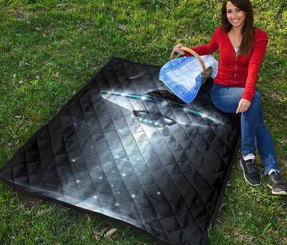 Dark Night UFO Print Quilt