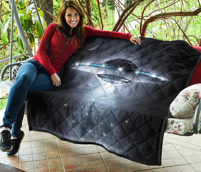 Dark Night UFO Print Quilt