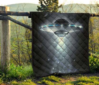 Dark Night UFO Print Quilt