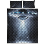 Dark Night UFO Print Quilt Bed Set
