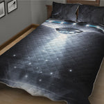 Dark Night UFO Print Quilt Bed Set