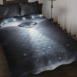 Dark Night UFO Print Quilt Bed Set