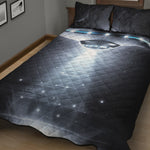 Dark Night UFO Print Quilt Bed Set