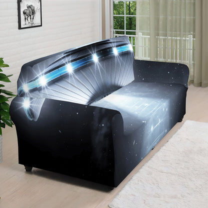 Dark Night UFO Print Sofa Cover