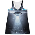 Dark Night UFO Print Women's Racerback Tank Top
