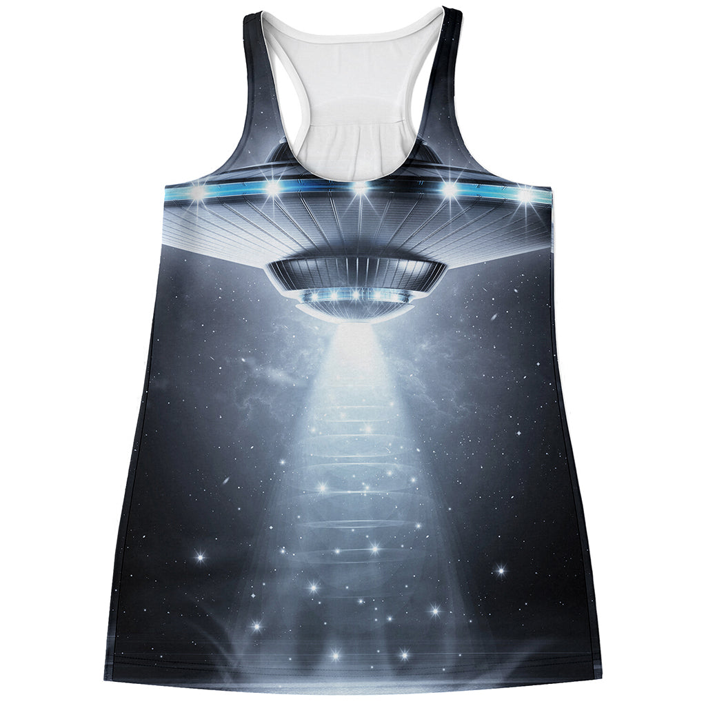 Dark Night UFO Print Women's Racerback Tank Top