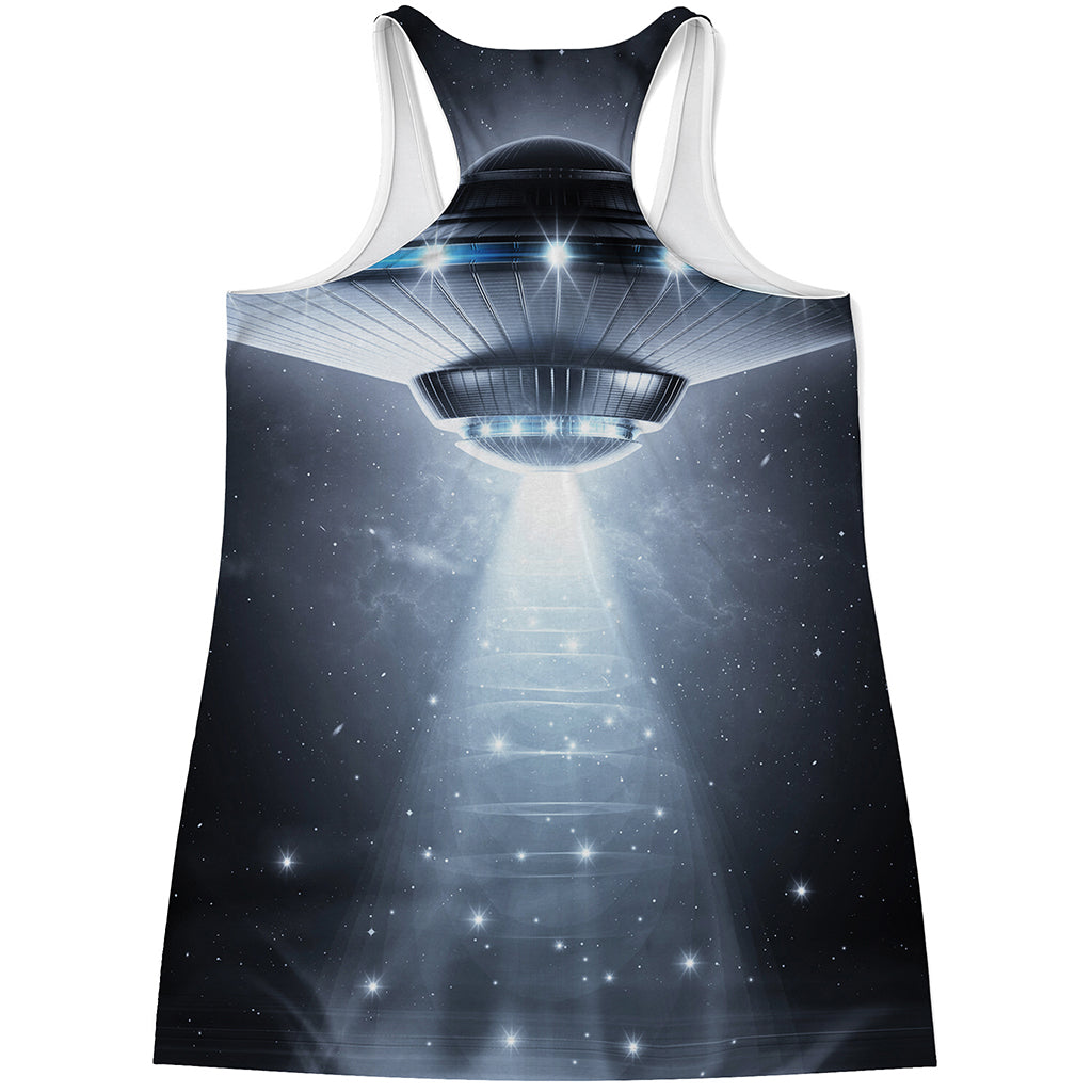 Dark Night UFO Print Women's Racerback Tank Top