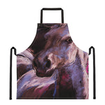 Dark Pink Horse Painting Print Apron