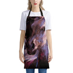Dark Pink Horse Painting Print Apron