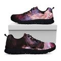 Dark Pink Horse Painting Print Black Running Shoes
