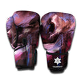 Dark Pink Horse Painting Print Boxing Gloves