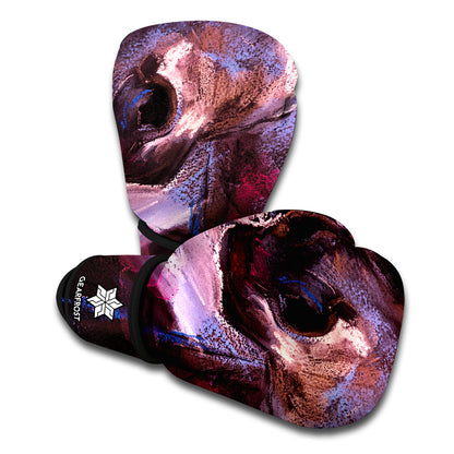 Dark Pink Horse Painting Print Boxing Gloves