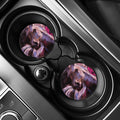 Dark Pink Horse Painting Print Car Coasters
