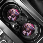 Dark Pink Horse Painting Print Car Coasters