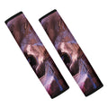 Dark Pink Horse Painting Print Car Seat Belt Covers