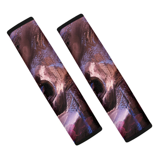 Dark Pink Horse Painting Print Car Seat Belt Covers