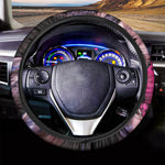 Dark Pink Horse Painting Print Car Steering Wheel Cover