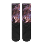 Dark Pink Horse Painting Print Crew Socks