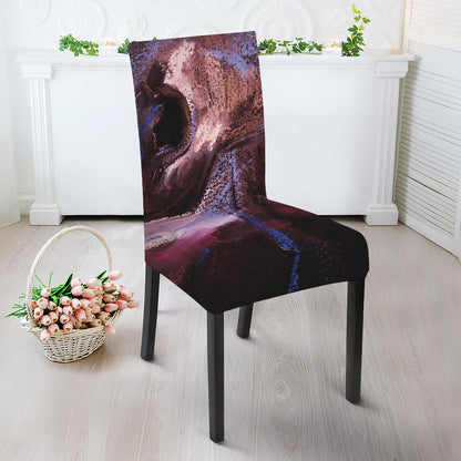 Dark Pink Horse Painting Print Dining Chair Slipcover