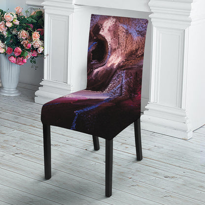 Dark Pink Horse Painting Print Dining Chair Slipcover