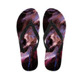Dark Pink Horse Painting Print Flip Flops