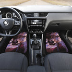 Dark Pink Horse Painting Print Front and Back Car Floor Mats