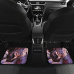 Dark Pink Horse Painting Print Front and Back Car Floor Mats