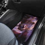 Dark Pink Horse Painting Print Front and Back Car Floor Mats