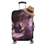Dark Pink Horse Painting Print Luggage Cover