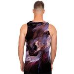 Dark Pink Horse Painting Print Men's Tank Top