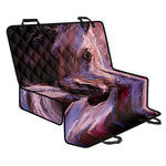 Dark Pink Horse Painting Print Pet Car Back Seat Cover