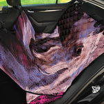 Dark Pink Horse Painting Print Pet Car Back Seat Cover