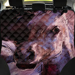 Dark Pink Horse Painting Print Pet Car Back Seat Cover