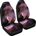Dark Pink Horse Painting Print Universal Fit Car Seat Covers