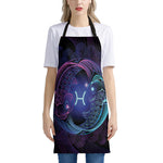 Dark Pisces Zodiac Sign Print Apron
