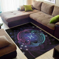 Dark Pisces Zodiac Sign Print Floor Mat