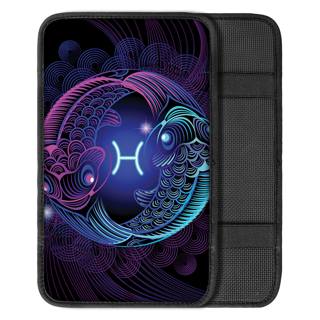 Dark Pisces Zodiac Sign Print Car Center Console Cover