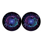 Dark Pisces Zodiac Sign Print Car Coasters