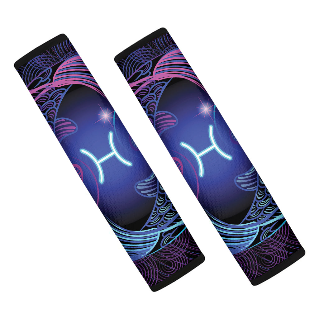 Dark Pisces Zodiac Sign Print Car Seat Belt Covers